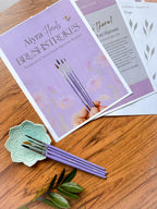 Aiyra Florals Brush Set - Watercolor & Acrylic Painting, Floral Art, Set of 4